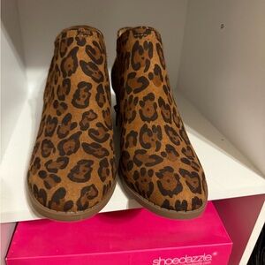 Fergie Leopard Print Ankle Booties